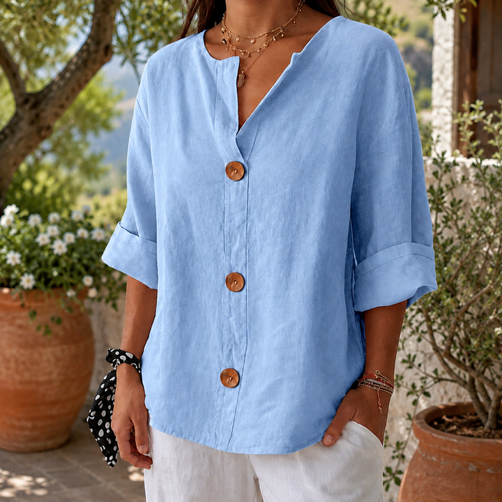 Penelope-Sage Relaxed Blouse