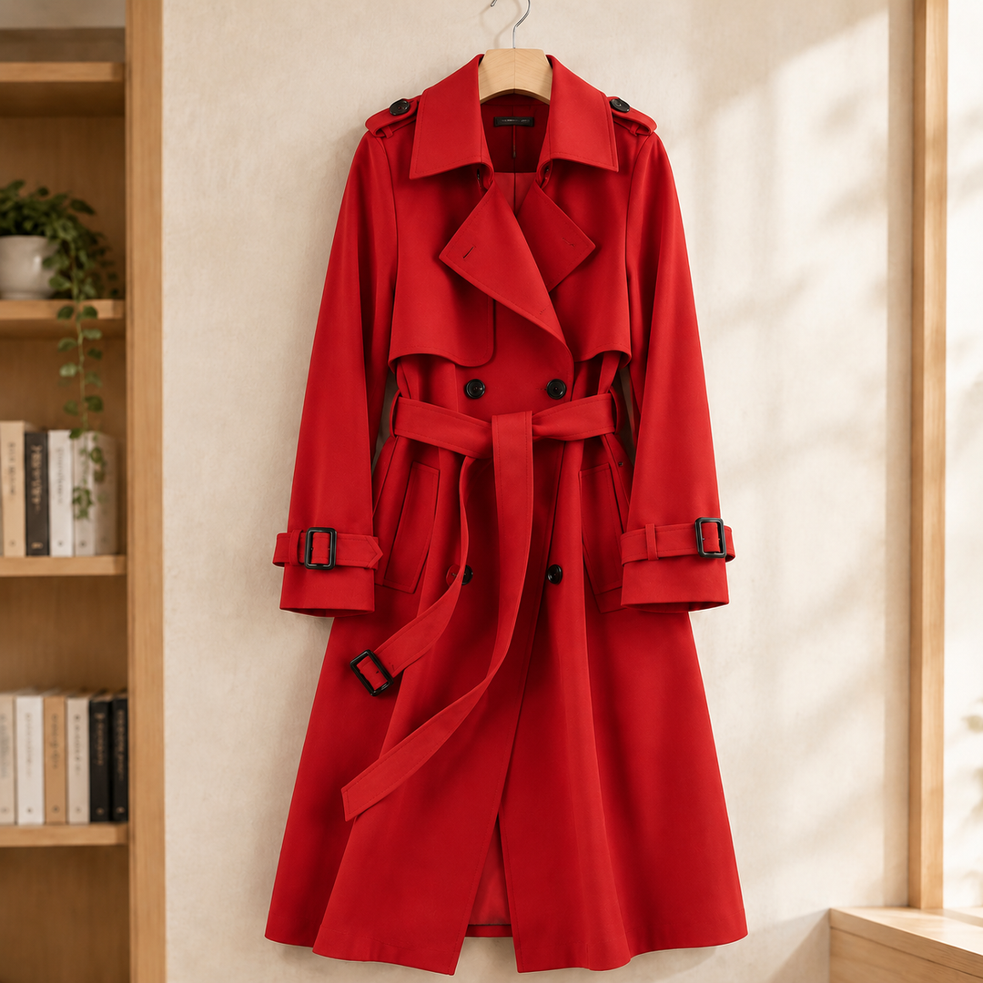 Salome-Sage Belted Trench Jacket