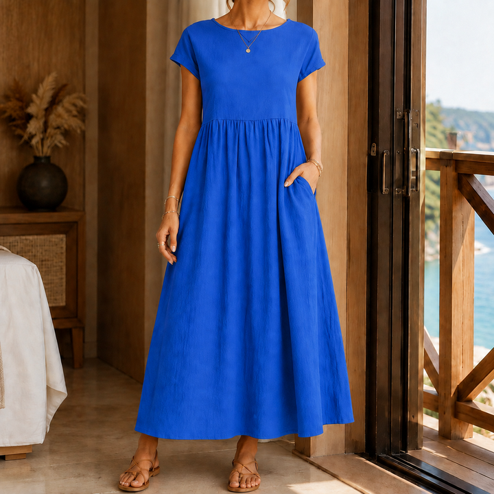 Elena-Louise Gathered Midi Dress