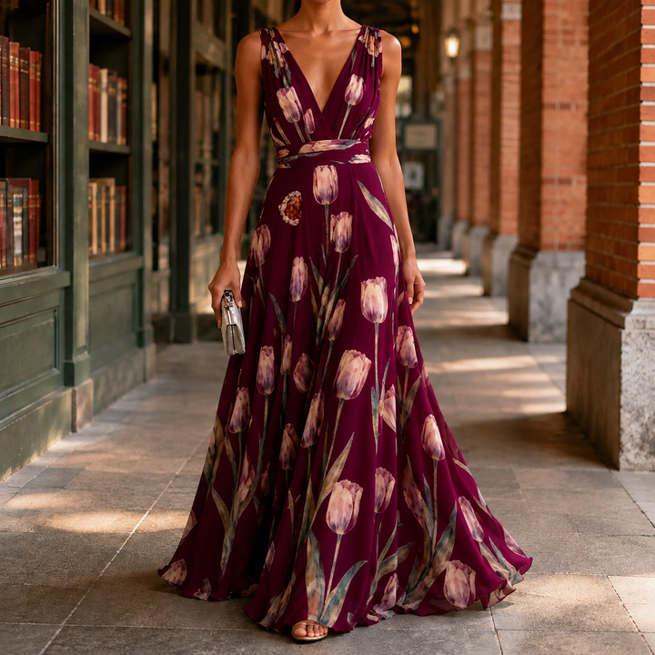 Annabel-Lane Deep V Dress