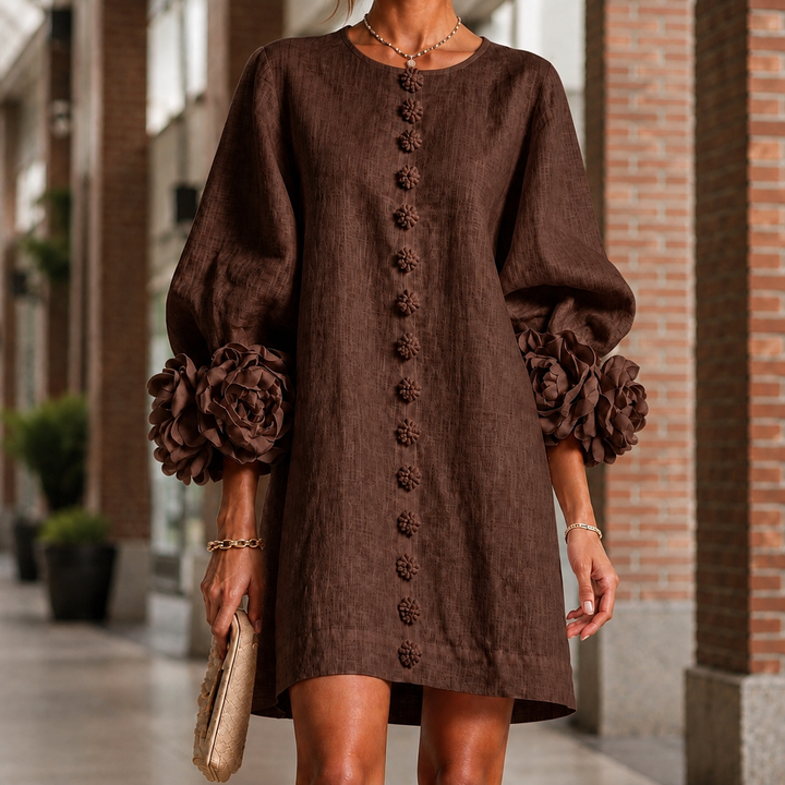 Elise Floral Cuff Dress