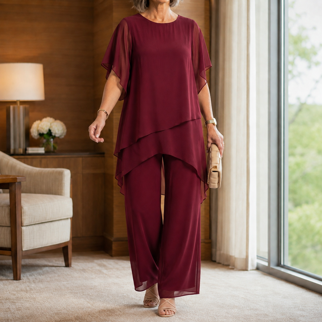 Aimee-Jane Asymmetric Pants Set