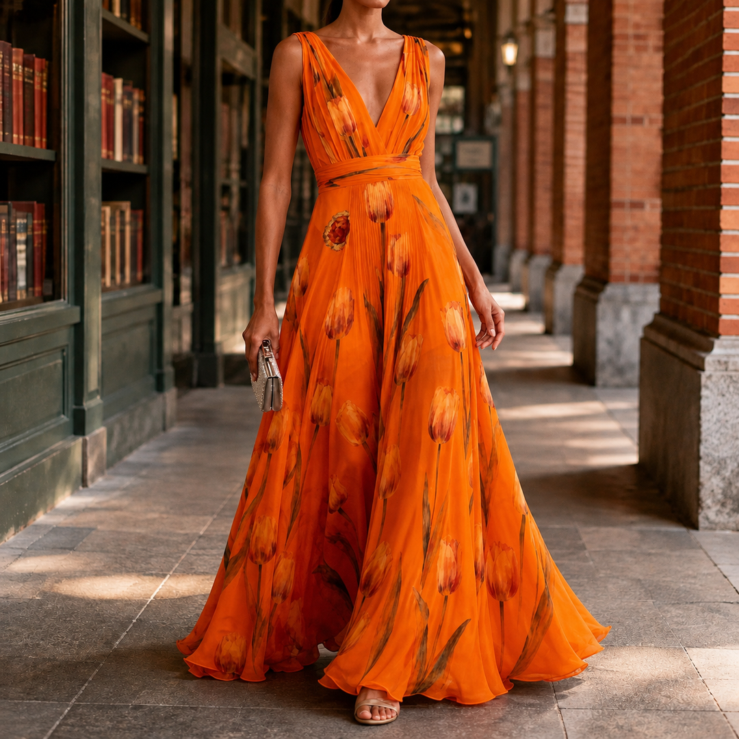 Annabel-Lane Deep V Dress