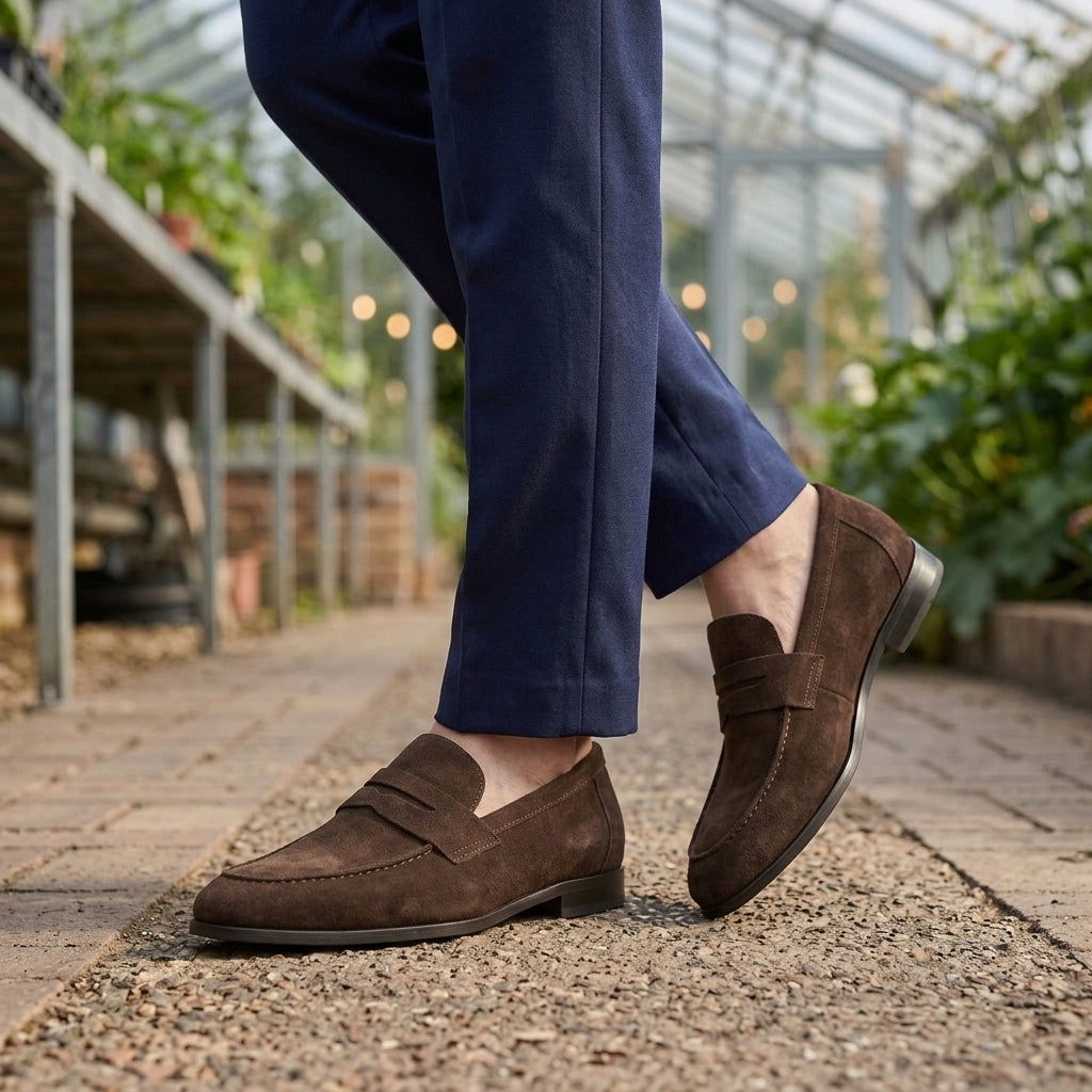 Dario Suede Penny Loafers