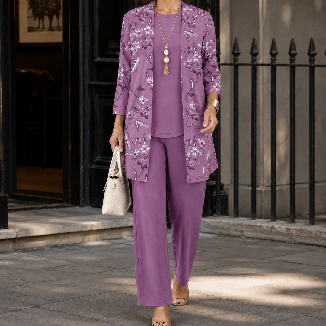 Ingrid-Belle Printed Pants Set