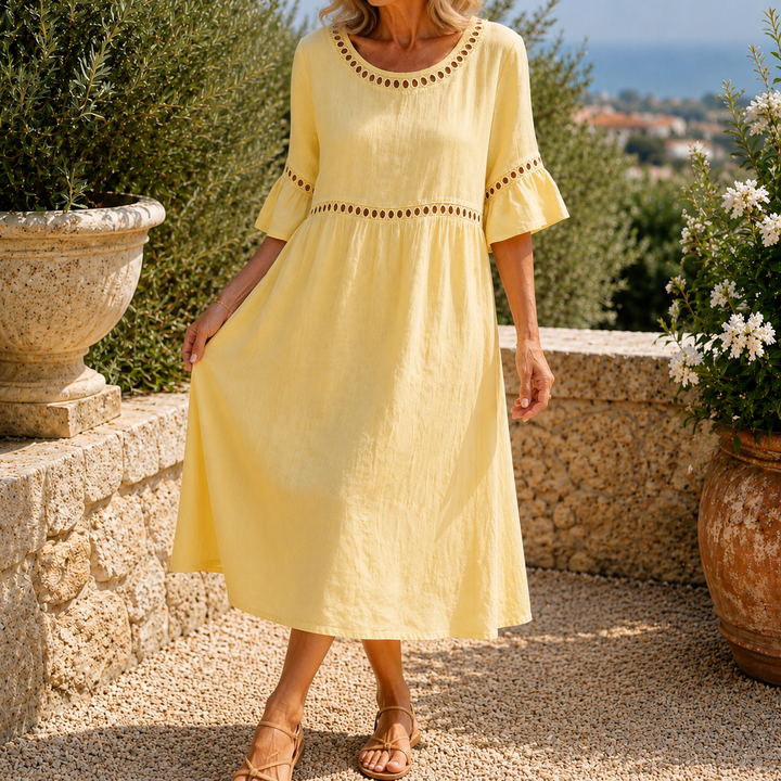 Estella-Rae Eyelet Midi Dress
