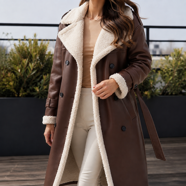 Soledad-Louise Contrast Trim Coat