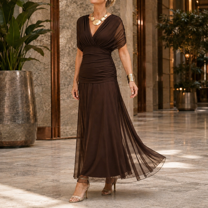 Lydia-Hope Wrap Maxi Dress