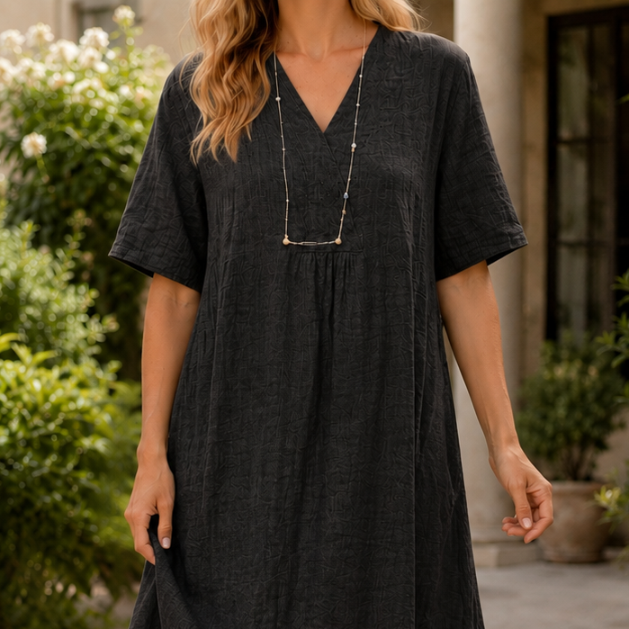 Anouk-Kate Crinkle Midi Dress