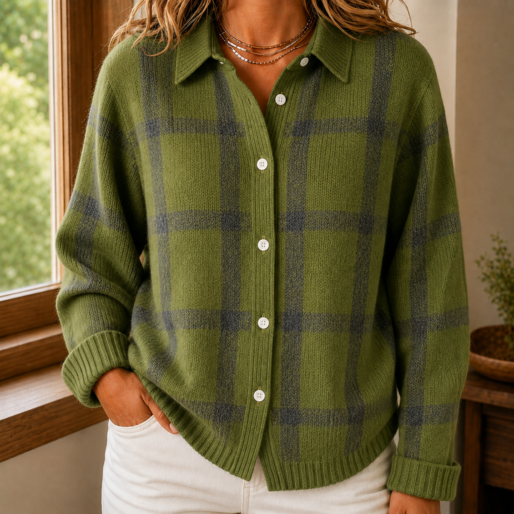 Sabina Plaid Sweater