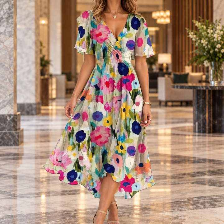 Ilaria-Eve Wrap Midi Dress