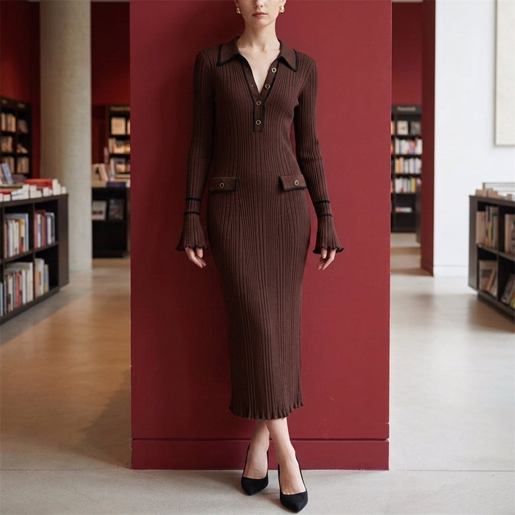 Amelie Ribbed Midi Dress