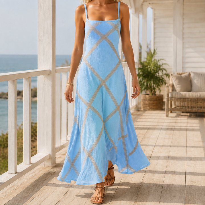 Carmen-Mae Geometric Maxi Dress