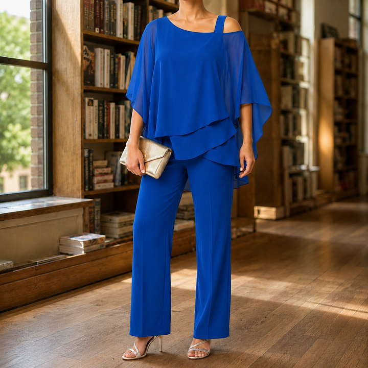 Nerissa-Elise Asymmetric Pants Set