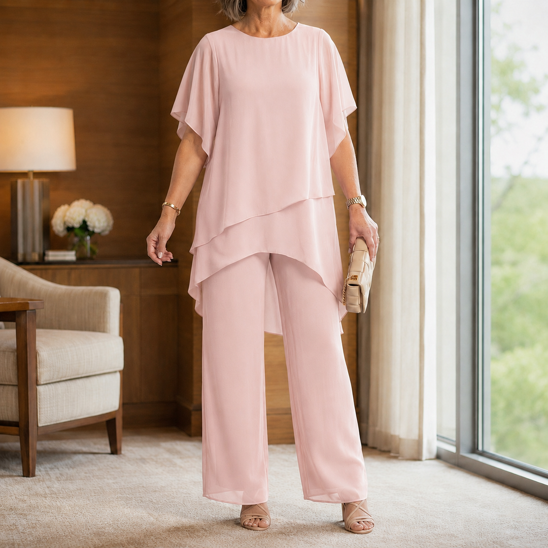 Aimee-Jane Asymmetric Pants Set
