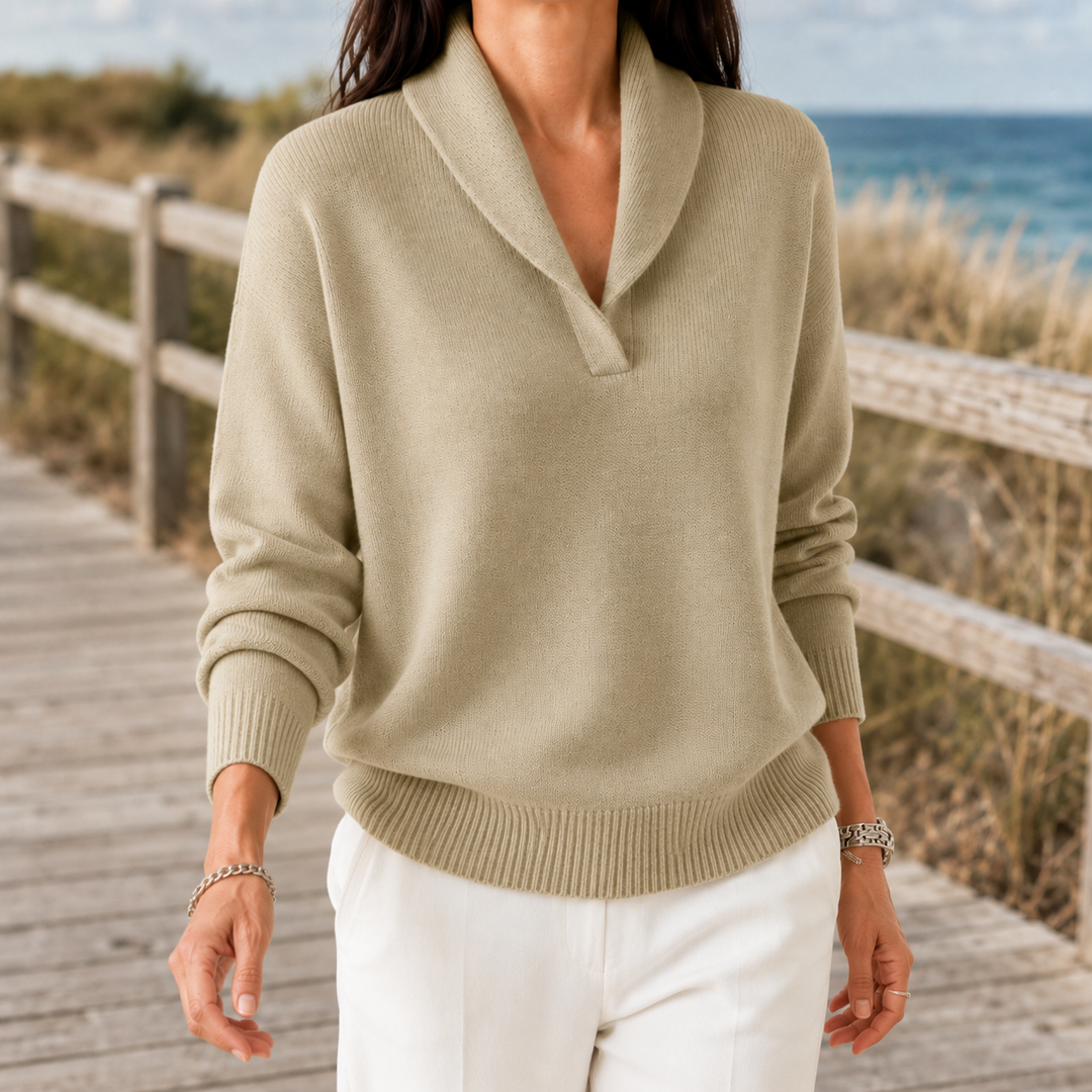 Marlene-Hope Shawl Collar Sweater