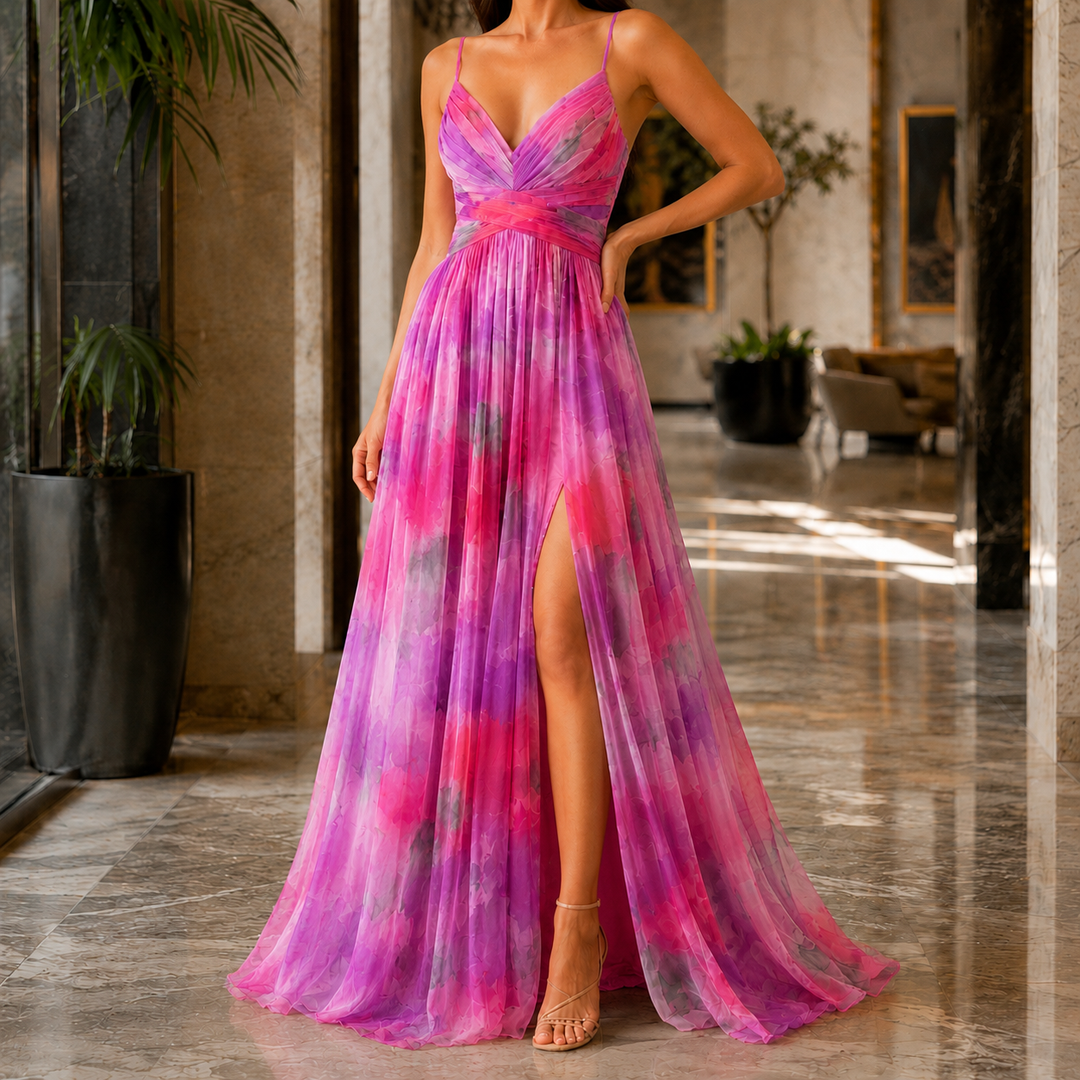 Mina Watercolor Maxi Dress
