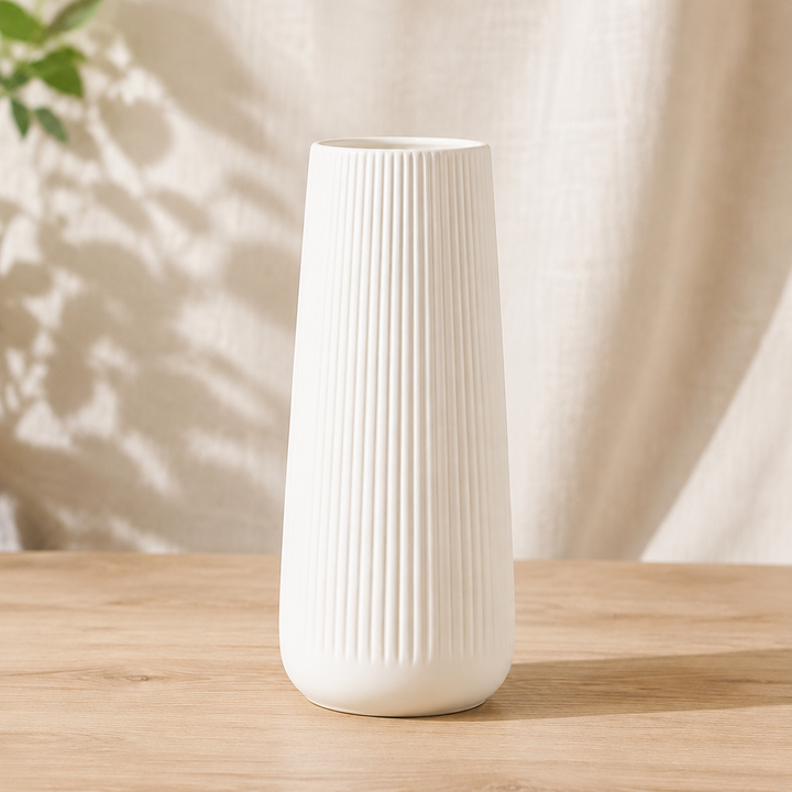 Amberley Ribbed Ceramic Vase