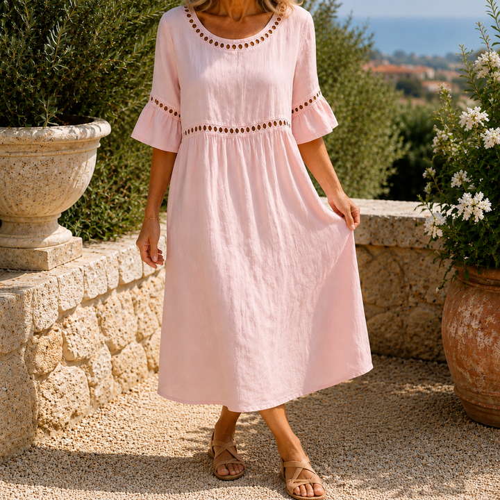 Estella-Rae Eyelet Midi Dress