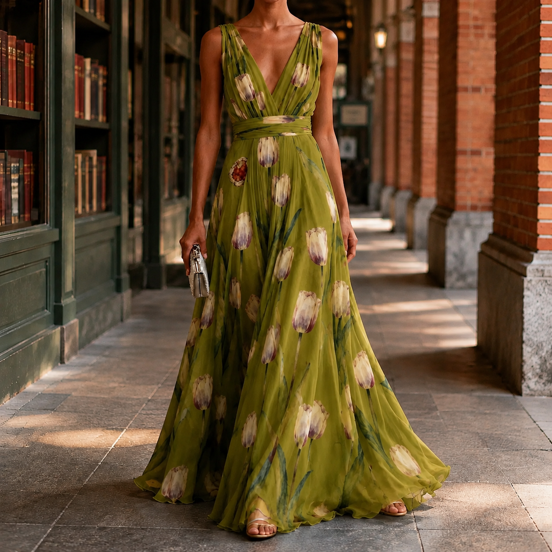 Annabel-Lane Deep V Dress
