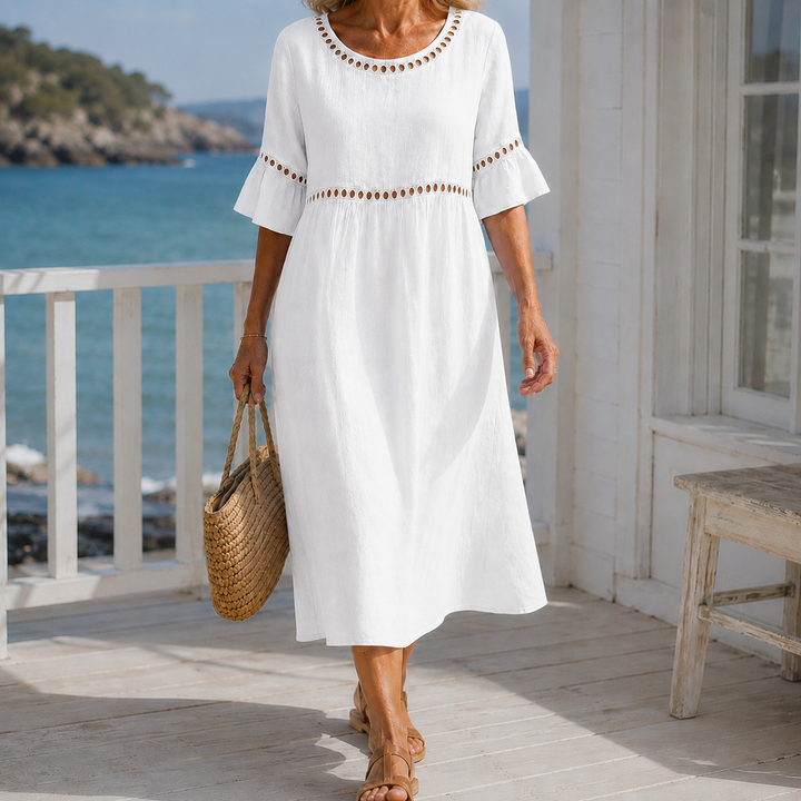Hallie-Jade Eyelet Midi Dress