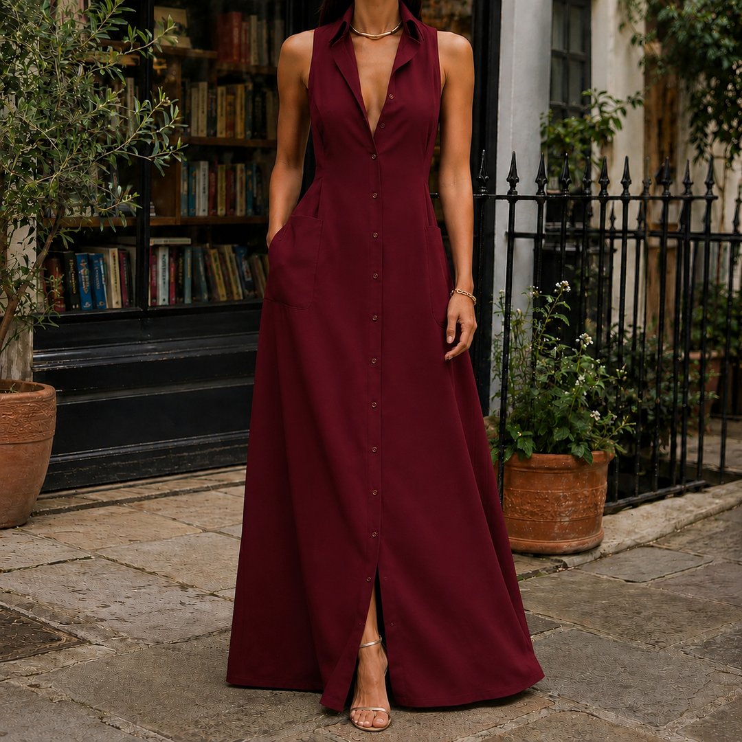 Chiara Sleeveless Shirt Dress