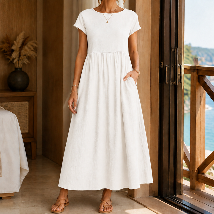 Elena-Louise Gathered Midi Dress