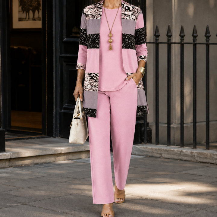 Ingrid-Belle Printed Pants Set