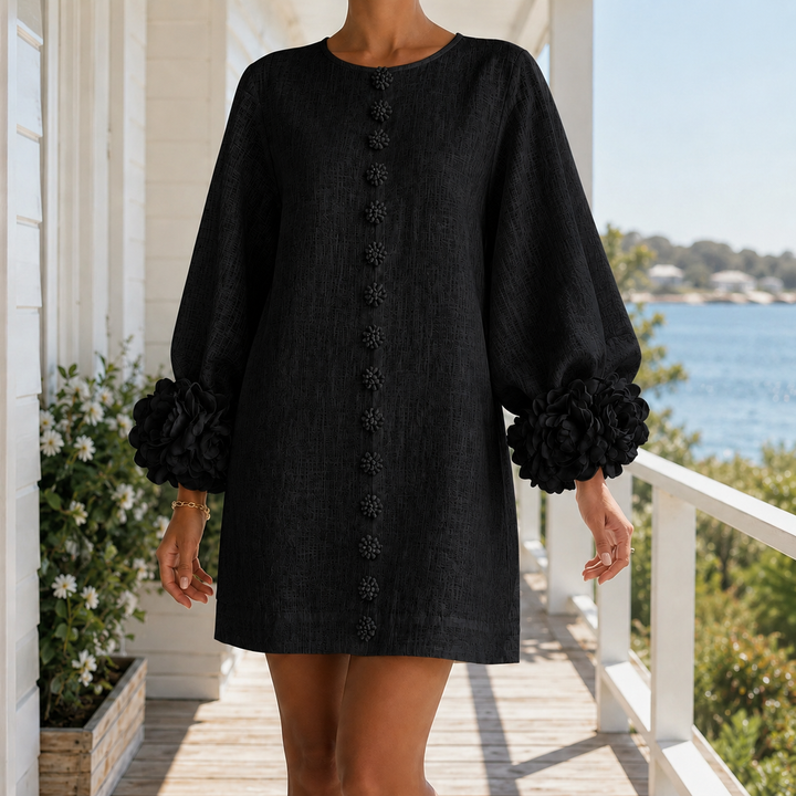 Freya-Claire Rosette Cuff Dress
