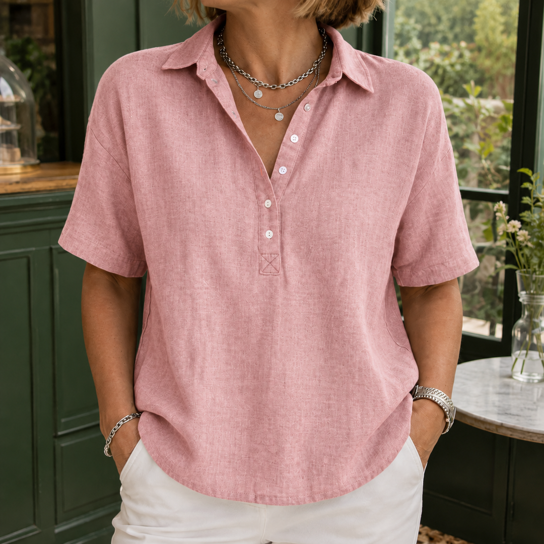 Anais-Pearl Collared Blouse