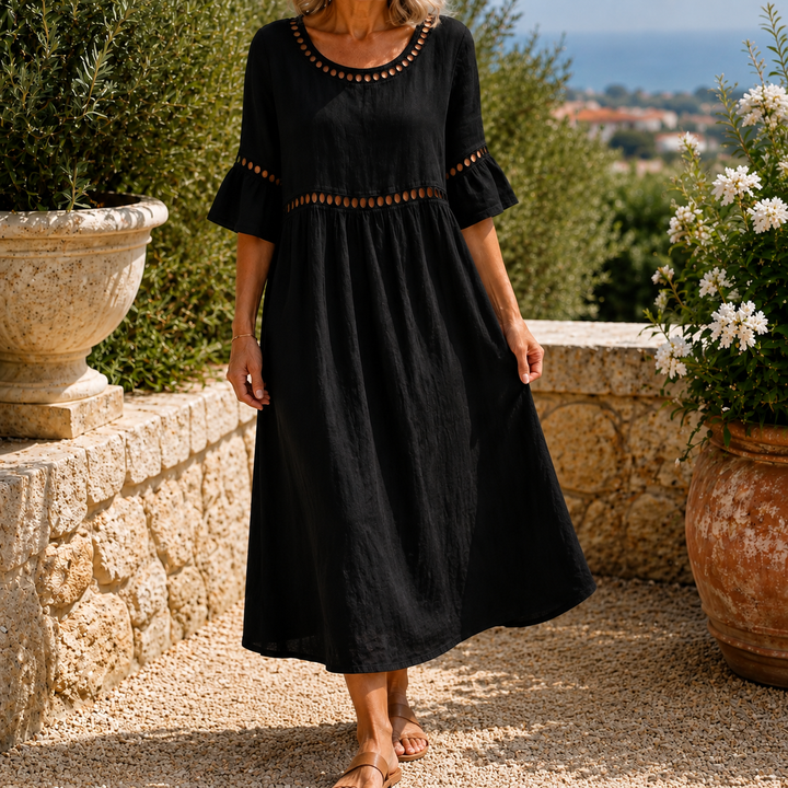 Estella-Rae Eyelet Midi Dress