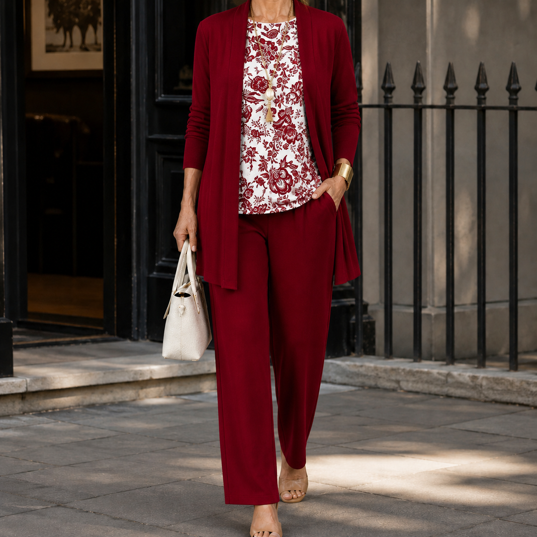 Ingrid-Belle Printed Pants Set