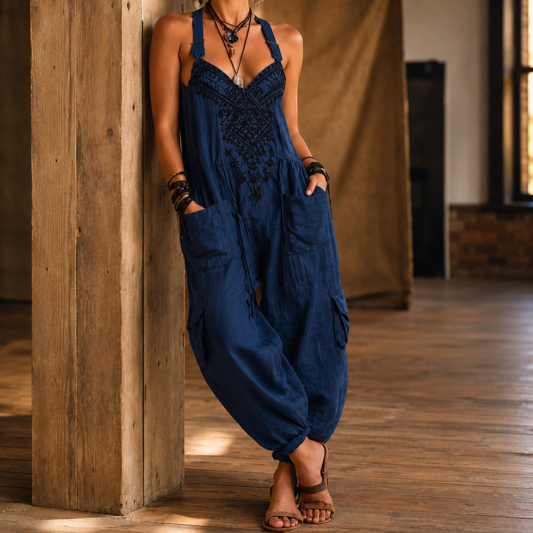 Marina-Pearl Embroidered Jumpsuit