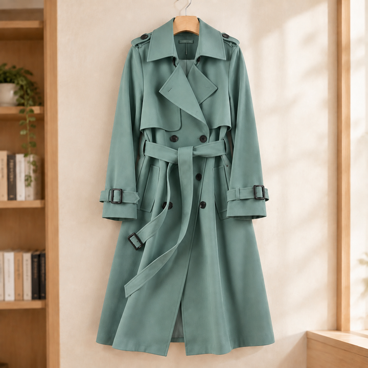 Salome-Sage Belted Trench Jacket