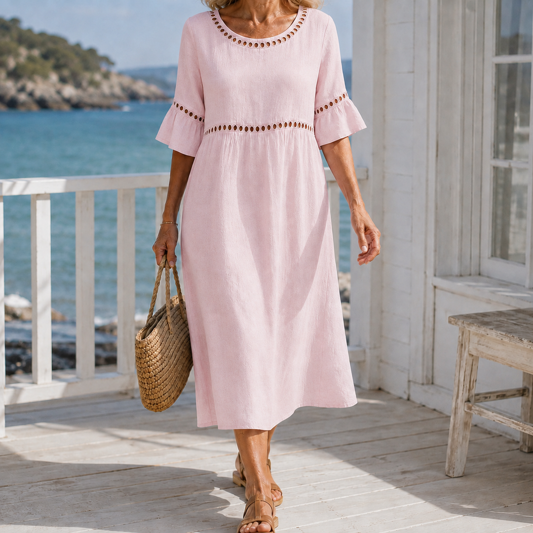 Hallie-Jade Eyelet Midi Dress