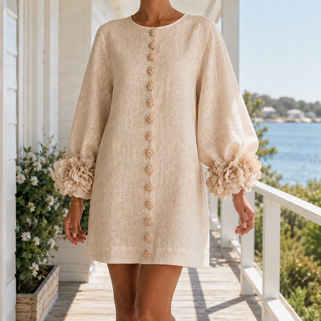 Freya-Claire Rosette Cuff Dress