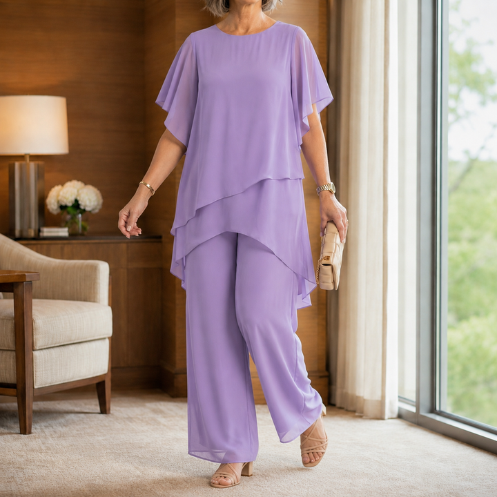 Aimee-Jane Asymmetric Pants Set