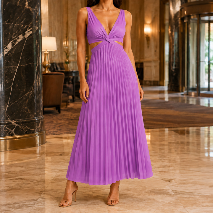 Clara-Jane Pleated Maxi Dress