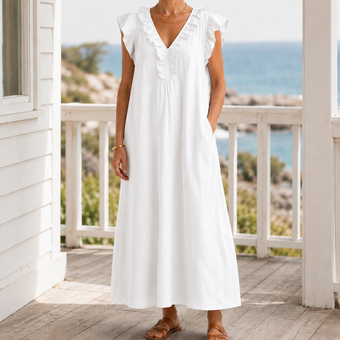 Carmen-Eve Ruffle Maxi Dress