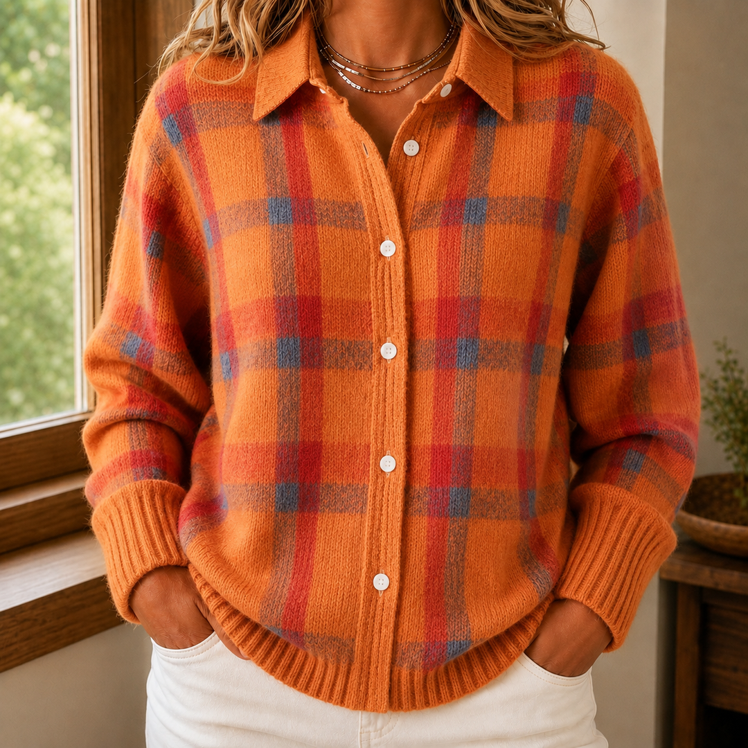 Sabina Plaid Sweater