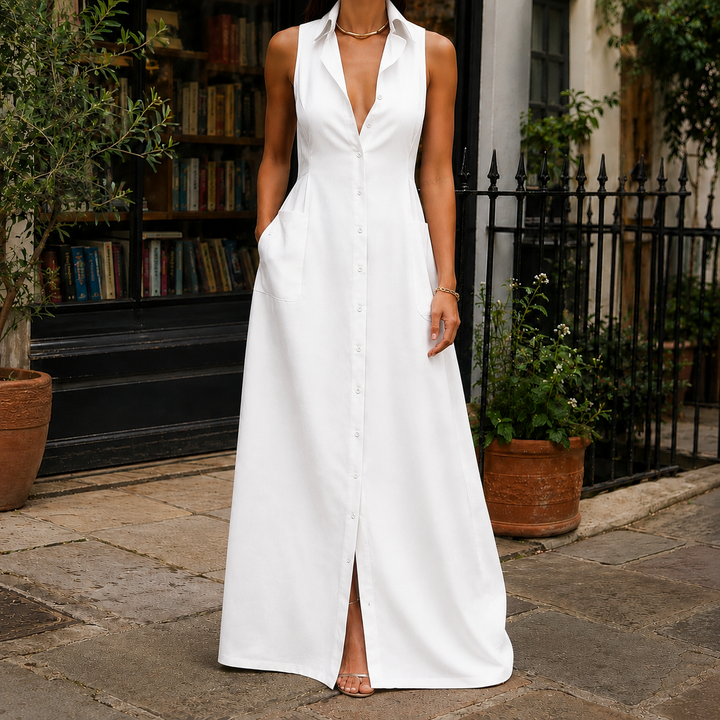 Chiara Sleeveless Shirt Dress
