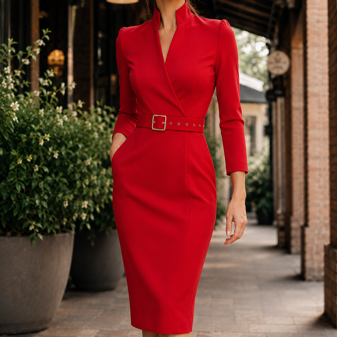 Serena-Hope Tailored Midi Dress