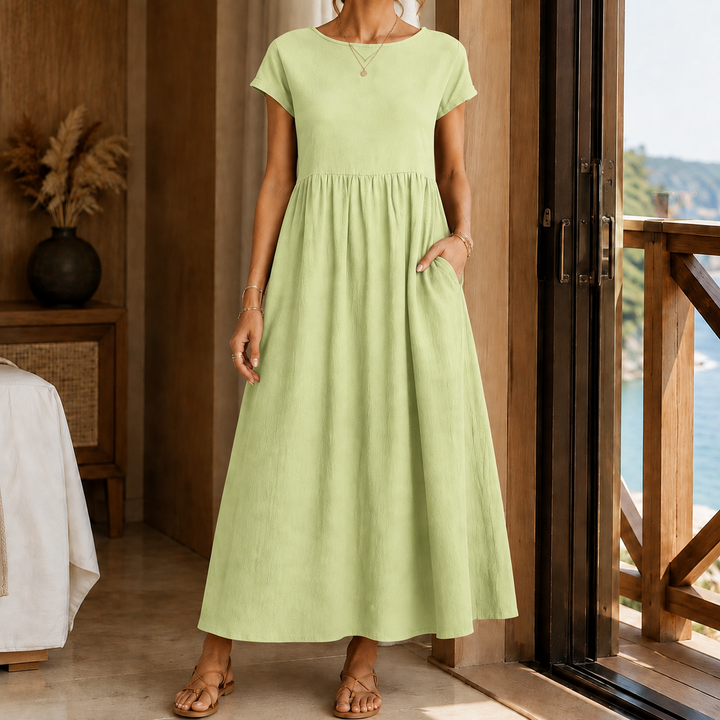 Elena-Louise Gathered Midi Dress